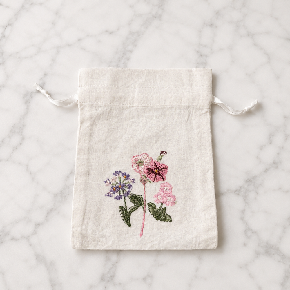 Irish Made Sachet Bag With Wild Flowers